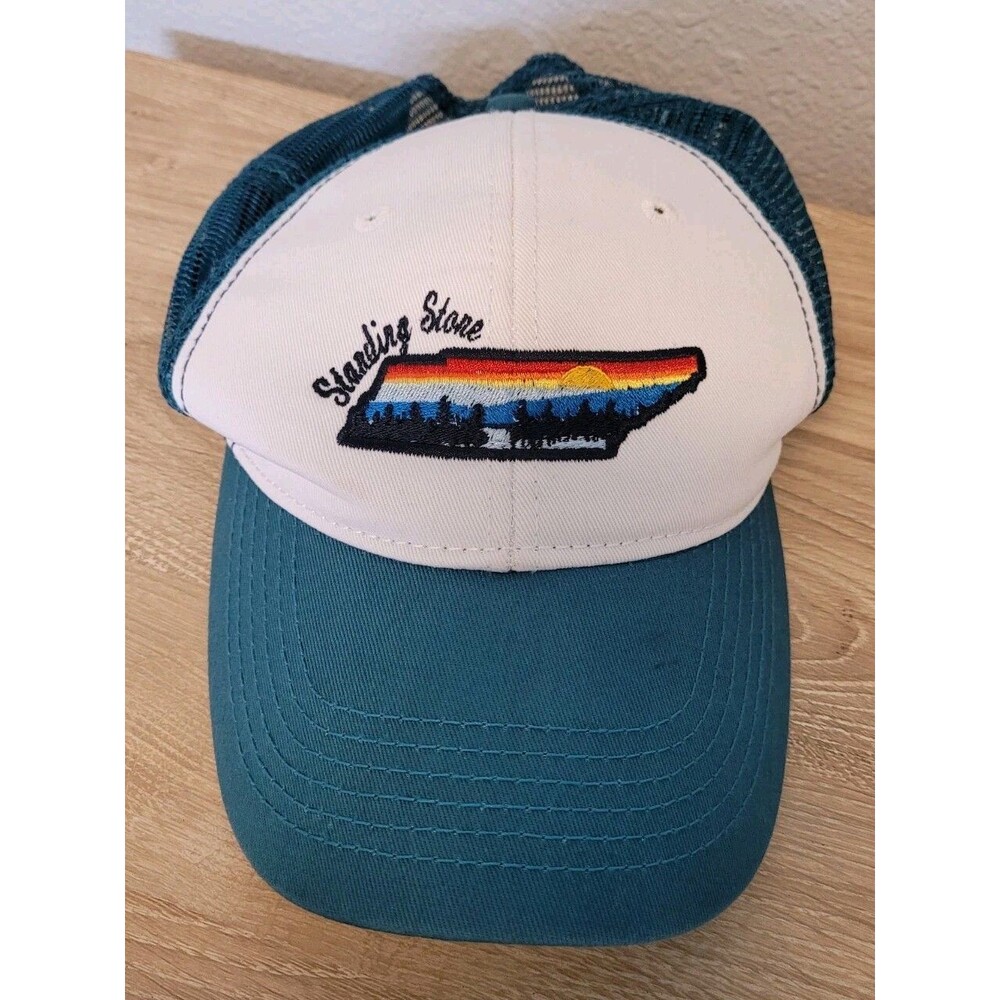 Standing Stone State Park Tennessee Hat Cap Snapback Blue 84 Trucker Blue White